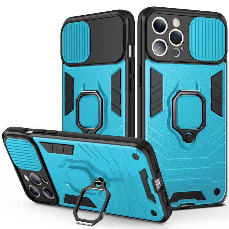 Sliding Camera Cover Design TPU + PC Shockproof Case with Ring Holder, For iPhone 13 mini, For iPhone 13, For iPhone 13 Pro, For iPhone 13 Pro Max