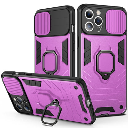 Sliding Camera Cover Design TPU + PC Shockproof Case with Ring Holder, For iPhone 13 mini, For iPhone 13, For iPhone 13 Pro, For iPhone 13 Pro Max