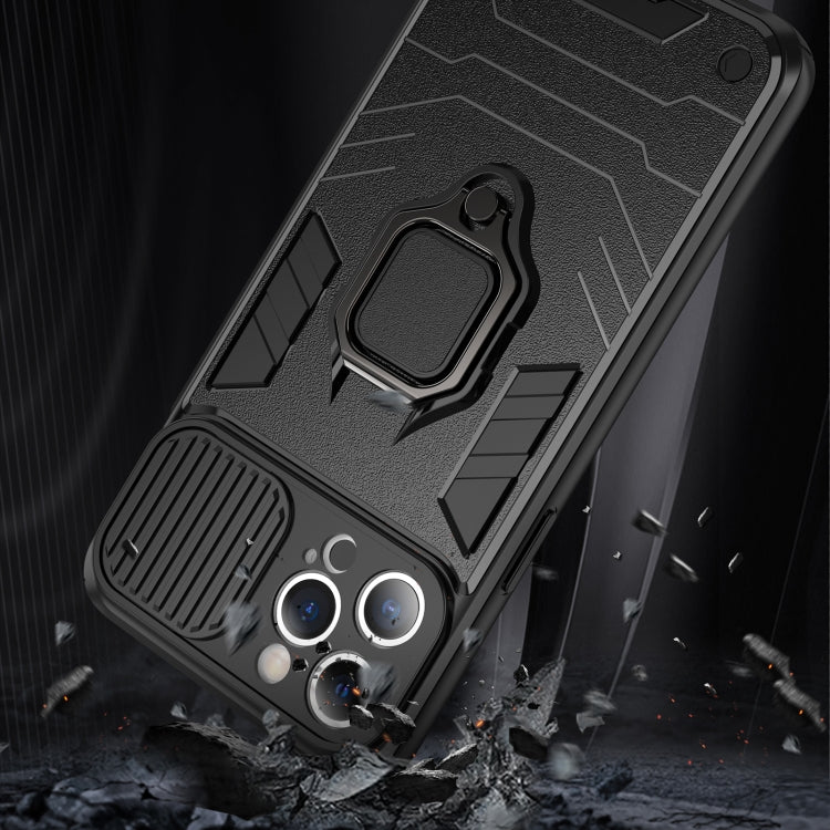 Sliding Camera Cover Design TPU + PC Shockproof Case with Ring Holder, For iPhone 13 mini, For iPhone 13, For iPhone 13 Pro, For iPhone 13 Pro Max