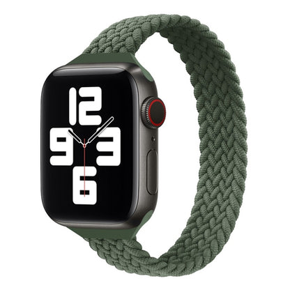 Small Waist Single Loop Nylon Braid Replacement Watchband For Apple Watch Series, XS 135mm, XS 130mm, 7 41mm / 6&SE&5&4 40mm / 3&2&1 38mm