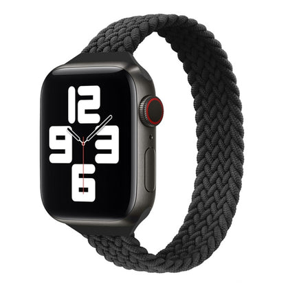 Small Waist Single Loop Nylon Braid Replacement Watchband For Apple Watch Series, XS 135mm, XS 130mm, 7 41mm / 6&SE&5&4 40mm / 3&2&1 38mm