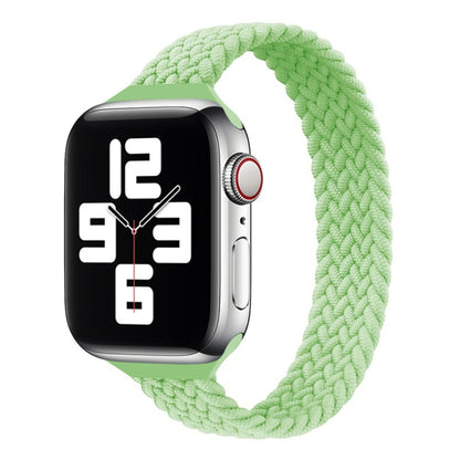 Small Waist Single Loop Nylon Braid Replacement Watchband For Apple Watch Series, XS 135mm, XS 130mm, 7 41mm / 6&SE&5&4 40mm / 3&2&1 38mm
