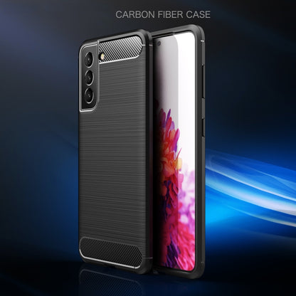 Brushed Texture Carbon Fiber TPU Case, For Samsung Galaxy S22, For Samsung Galaxy S22+ 5G, For Samsung Galaxy S22 Ultra