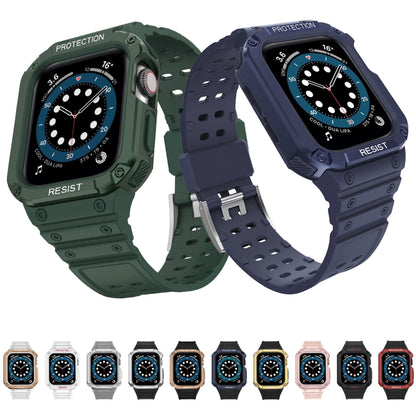 Silicone Integrated Replacement Strap Watchband For Apple Watch Series, For Apple Watch Series 9&8&7 41mm / SE&6&5&4 40mm / 3&2&1 38mm, For Apple Watch Series 9&8&7 45mm / SE&6&5&4 44mm / 3&2&1 42mm