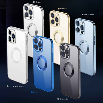 9D Electroplated Edge Metal Ring Clear PC + TPU Shockproof Case, For iPhone 13, For iPhone 13 Pro, For iPhone 13 Pro Max, For iPhone 12, For iPhone 12 Pro, For iPhone 12 Pro Max, For iPhone 11, For iPhone 11 Pro Max