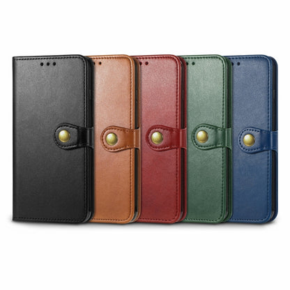 Solid Color Leather Buckle Phone Case with Lanyard & Photo Frame & Card Slot & Wallet & Stand Function, For Samsung Galaxy A03s 166mm