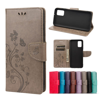 Butterfly Flower Pattern Horizontal Flip Leather Case with Holder & Card Slots & Wallet, For Samsung Galaxy A03s 166mm