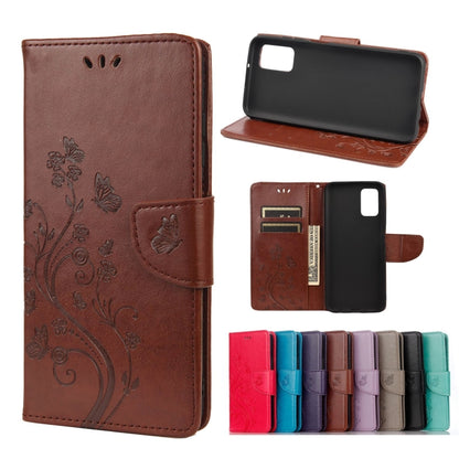Butterfly Flower Pattern Horizontal Flip Leather Case with Holder & Card Slots & Wallet, For Samsung Galaxy A03s 166mm