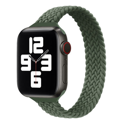 Small Waist Single Loop Nylon Braid Replacement Watchband For Apple Watch Series 7 45mm / 6&SE&5&4 44mm / 3&2&1 42mm, S 145mm, M 155mm, L 165mm