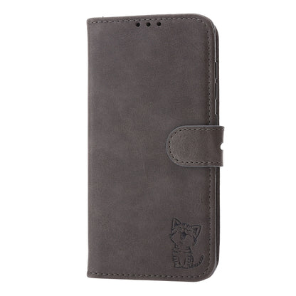 Embossed Happy Cat Pattern Horizontal Flip Leather Case with Holder & Card Slots & Wallet, For Xiaomi Redmi Note 10 Pro 5G, For Xiaomi Redmi 10, For Xiaomi Mi 11, For Xiaomi Mi 11T, For Xiaomi Mi 11 Ultra, For Xiaomi Mi 11 Lite, For Google Pixel 5a 5G ...