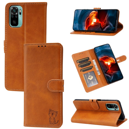 Embossed Happy Cat Pattern Horizontal Flip Leather Case with Holder & Card Slots & Wallet, For Xiaomi Redmi Note 10 Pro 5G, For Xiaomi Redmi 10, For Xiaomi Mi 11, For Xiaomi Mi 11T, For Xiaomi Mi 11 Ultra, For Xiaomi Mi 11 Lite, For Google Pixel 5a 5G ...