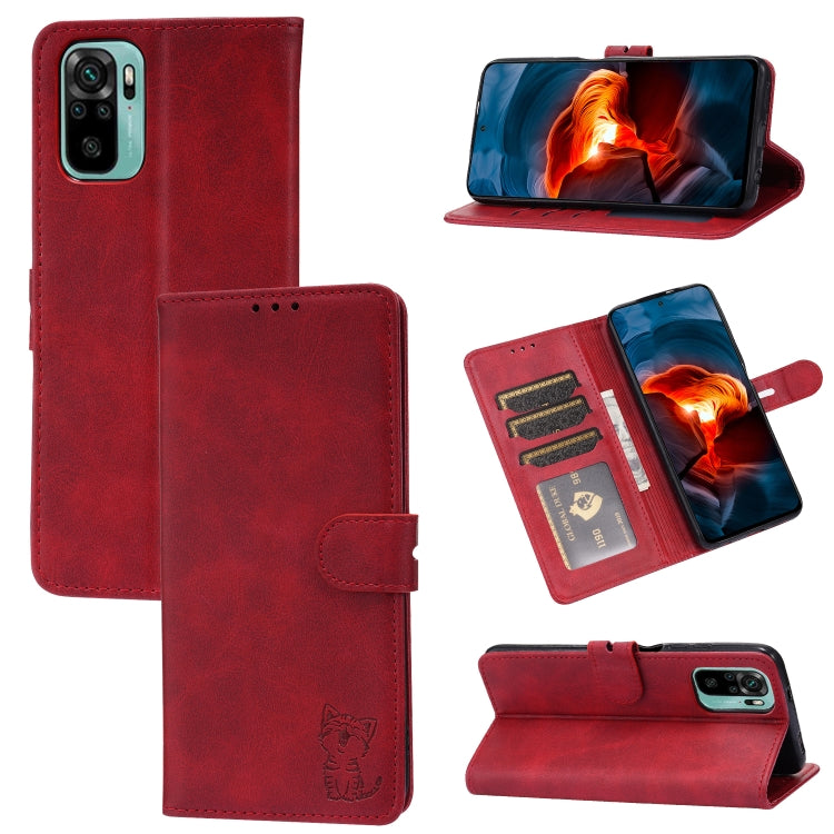 Embossed Happy Cat Pattern Horizontal Flip Leather Case with Holder & Card Slots & Wallet, For Xiaomi Redmi Note 10 Pro 5G, For Xiaomi Redmi 10, For Xiaomi Mi 11, For Xiaomi Mi 11T, For Xiaomi Mi 11 Ultra, For Xiaomi Mi 11 Lite, For Google Pixel 5a 5G ...