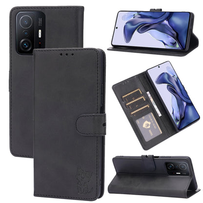 Embossed Happy Cat Pattern Horizontal Flip Leather Case with Holder & Card Slots & Wallet, For Xiaomi Redmi Note 10 Pro 5G, For Xiaomi Redmi 10, For Xiaomi Mi 11, For Xiaomi Mi 11T, For Xiaomi Mi 11 Ultra, For Xiaomi Mi 11 Lite, For Google Pixel 5a 5G ...