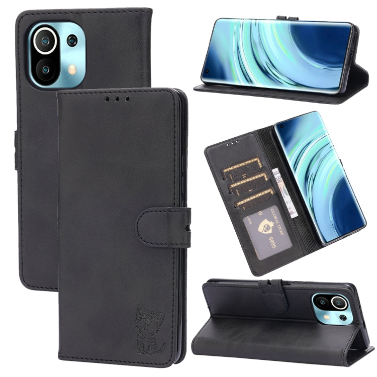 Embossed Happy Cat Pattern Horizontal Flip Leather Case with Holder & Card Slots & Wallet, For Xiaomi Redmi Note 10 Pro 5G, For Xiaomi Redmi 10, For Xiaomi Mi 11, For Xiaomi Mi 11T, For Xiaomi Mi 11 Ultra, For Xiaomi Mi 11 Lite, For Google Pixel 5a 5G ...