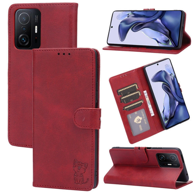 Embossed Happy Cat Pattern Horizontal Flip Leather Case with Holder & Card Slots & Wallet, For Xiaomi Redmi Note 10 Pro 5G, For Xiaomi Redmi 10, For Xiaomi Mi 11, For Xiaomi Mi 11T, For Xiaomi Mi 11 Ultra, For Xiaomi Mi 11 Lite, For Google Pixel 5a 5G ...