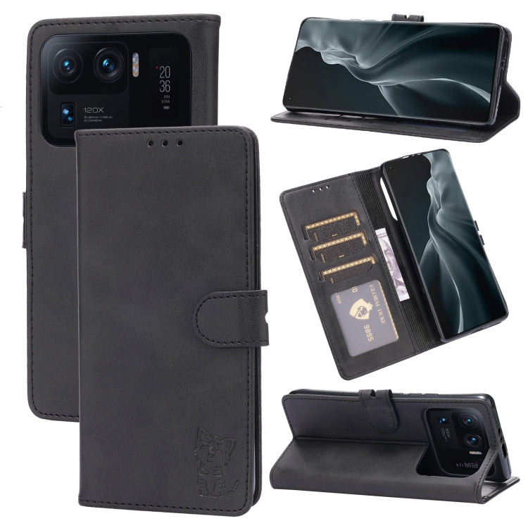 Embossed Happy Cat Pattern Horizontal Flip Leather Case with Holder & Card Slots & Wallet, For Xiaomi Redmi Note 10 Pro 5G, For Xiaomi Redmi 10, For Xiaomi Mi 11, For Xiaomi Mi 11T, For Xiaomi Mi 11 Ultra, For Xiaomi Mi 11 Lite, For Google Pixel 5a 5G ...