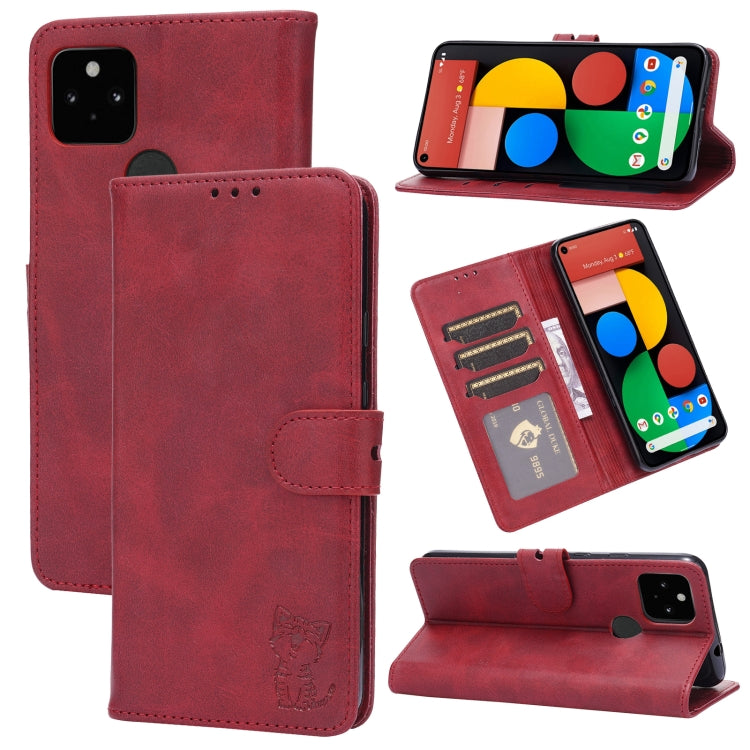 Embossed Happy Cat Pattern Horizontal Flip Leather Case with Holder & Card Slots & Wallet, For Xiaomi Redmi Note 10 Pro 5G, For Xiaomi Redmi 10, For Xiaomi Mi 11, For Xiaomi Mi 11T, For Xiaomi Mi 11 Ultra, For Xiaomi Mi 11 Lite, For Google Pixel 5a 5G ...