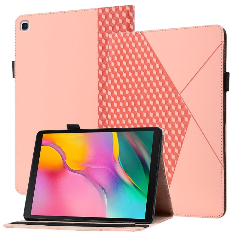 Rhombus Skin Feel Horizontal Flip Tablet Leather Case with Card Slots & Holder, For Samsung Galaxy Tab S6 Lite SM-P610/T615, For Samsung Galaxy Tab A 10.1 2019 T510, For Samsung Galaxy Tab A7 10.4 2020 T500/T505                                         ...