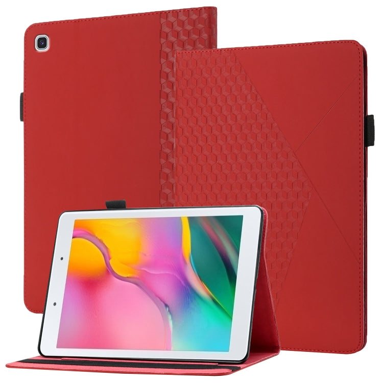 Rhombus Skin Feel Horizontal Flip Tablet Leather Case with Card Slots & Holder, For Samsung Galaxy Tab S6 Lite SM-P610/T615, For Samsung Galaxy Tab A 10.1 2019 T510, For Samsung Galaxy Tab A7 10.4 2020 T500/T505                                         ...