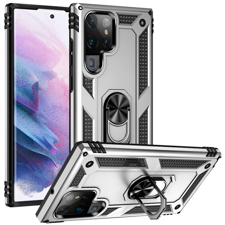 Shockproof TPU + PC Protective Case with 360 Degree Rotating Holder, For Samaung Galaxy S22 5G, For Samaung Galaxy S22+ 5G, For Samaung Galaxy S22 Ultra 5G