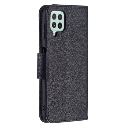 Litchi Texture Pure Color Horizontal Flip Leather Phone Case with Holder & Card Slots & Wallet & Lanyard, For Samsung Galaxy A22 4G