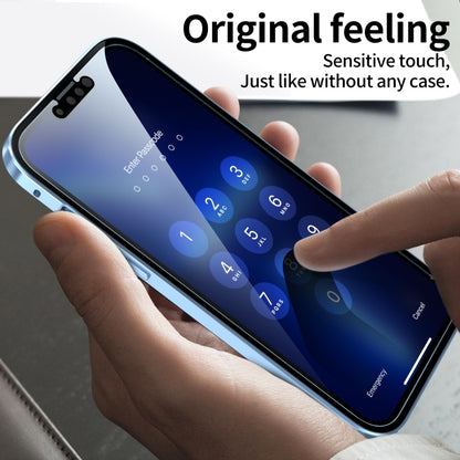 HD Magnetic Metal Frame Double-sided Tempered Glass Phone Case, For iPhone 13 mini, For iPhone 13, For iPhone 13 Pro, For iPhone 13 Pro Max