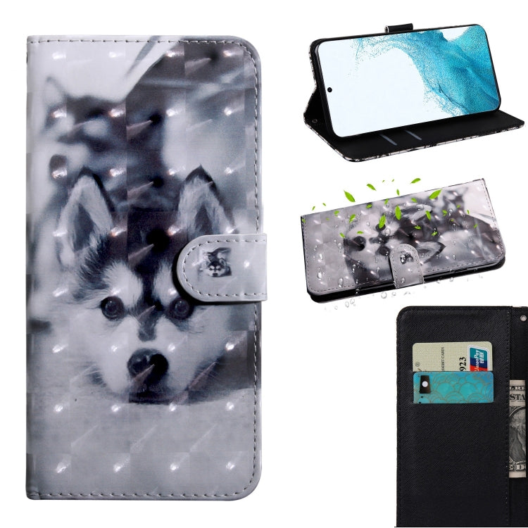 3D Painted Pattern Horizontal Flip Leather Phone Case with Holder & Lanyard, For Samaung Galaxy S22 5G, For Samaung Galaxy S22+ 5G, For Samaung Galaxy S22 Ultra 5G, For Samsung Galaxy A13 5G