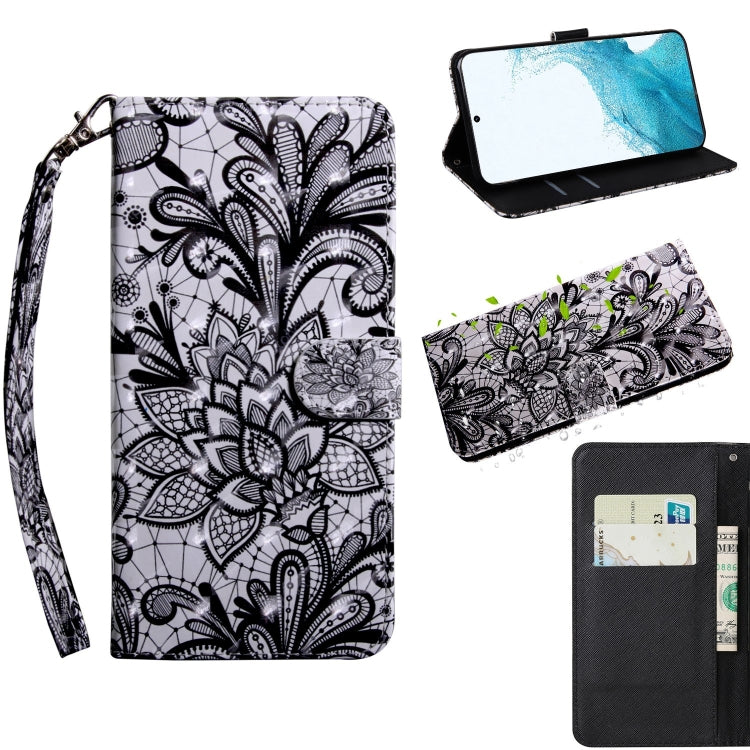 3D Painted Pattern Horizontal Flip Leather Phone Case with Holder & Lanyard, For Samaung Galaxy S22 5G, For Samaung Galaxy S22+ 5G, For Samaung Galaxy S22 Ultra 5G, For Samsung Galaxy A13 5G