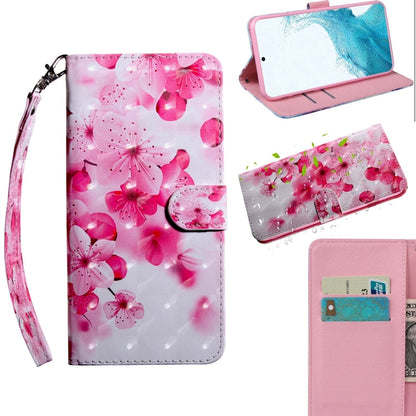 3D Painted Pattern Horizontal Flip Leather Phone Case with Holder & Lanyard, For Samaung Galaxy S22 5G, For Samaung Galaxy S22+ 5G, For Samaung Galaxy S22 Ultra 5G, For Samsung Galaxy A13 5G
