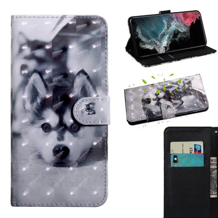 3D Painted Pattern Horizontal Flip Leather Phone Case with Holder & Lanyard, For Samaung Galaxy S22 5G, For Samaung Galaxy S22+ 5G, For Samaung Galaxy S22 Ultra 5G, For Samsung Galaxy A13 5G