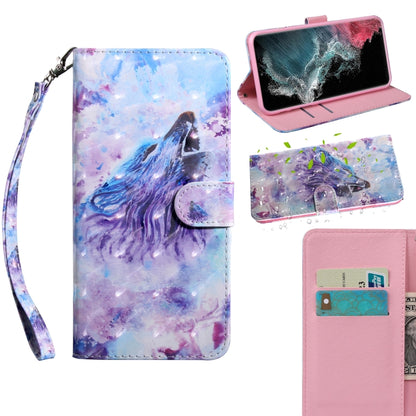 3D Painted Pattern Horizontal Flip Leather Phone Case with Holder & Lanyard, For Samaung Galaxy S22 5G, For Samaung Galaxy S22+ 5G, For Samaung Galaxy S22 Ultra 5G, For Samsung Galaxy A13 5G