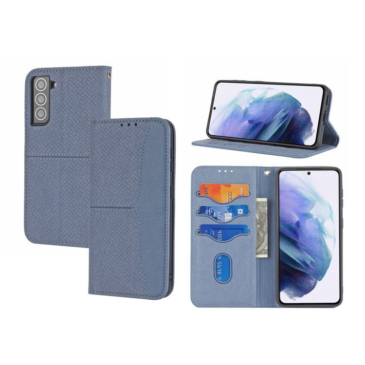 Woven Texture Stitching Magnetic Horizontal Flip PU Leather Phone Case, For Samaung Galaxy S22 5G, For Samaung Galaxy S22+ 5G