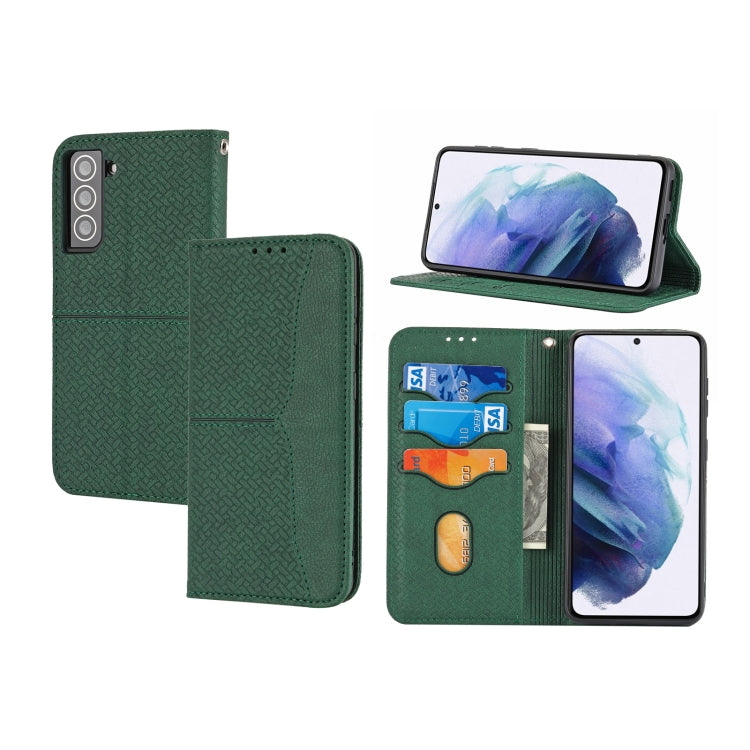 Woven Texture Stitching Magnetic Horizontal Flip PU Leather Phone Case, For Samaung Galaxy S22 5G, For Samaung Galaxy S22+ 5G