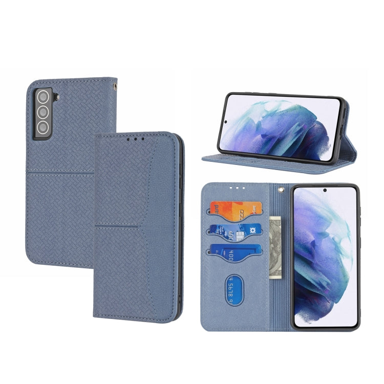 Woven Texture Stitching Magnetic Horizontal Flip PU Leather Phone Case, For Samaung Galaxy S22 5G, For Samaung Galaxy S22+ 5G