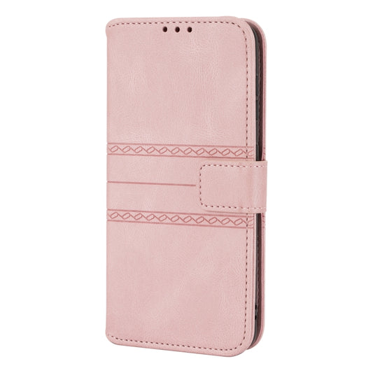 Embossed Striped Magnetic Buckle PU + TPU Horizontal Flip Phone Leather Case, For Samaung Galaxy S22 5G, For Samaung Galaxy S22+ 5G