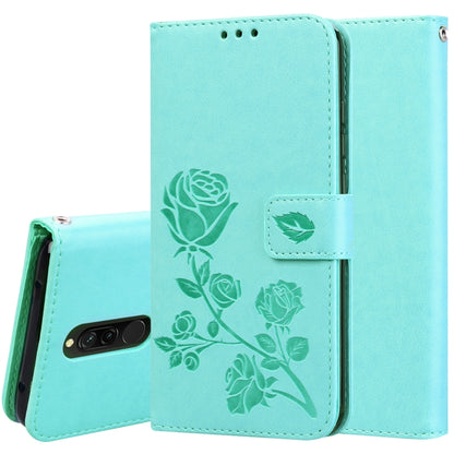 Rose Embossed Horizontal Flip PU Leather Case for Galaxy A10, with Holder & Card Slots & Wallet, For Xiaomi Redmi 8, For Xiaomi Redmi Note 8, For Xiaomi Redmi Note 8 Pro, For Galaxy A10s, For Galaxy A20s