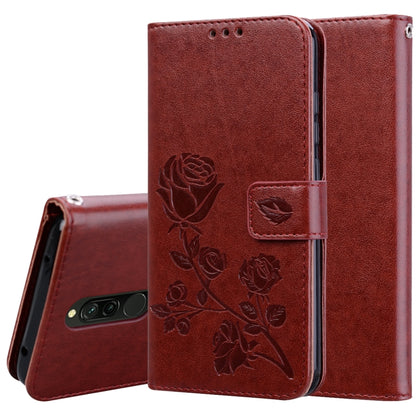 Rose Embossed Horizontal Flip PU Leather Case for Galaxy A10, with Holder & Card Slots & Wallet, For Xiaomi Redmi 8, For Xiaomi Redmi Note 8, For Xiaomi Redmi Note 8 Pro, For Galaxy A10s, For Galaxy A20s
