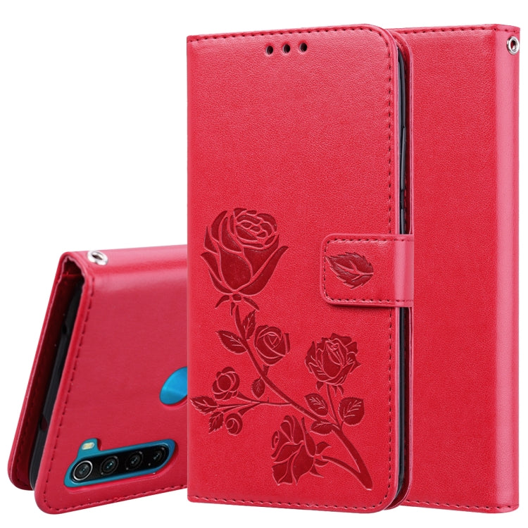 Rose Embossed Horizontal Flip PU Leather Case for Galaxy A10, with Holder & Card Slots & Wallet, For Xiaomi Redmi 8, For Xiaomi Redmi Note 8, For Xiaomi Redmi Note 8 Pro, For Galaxy A10s, For Galaxy A20s