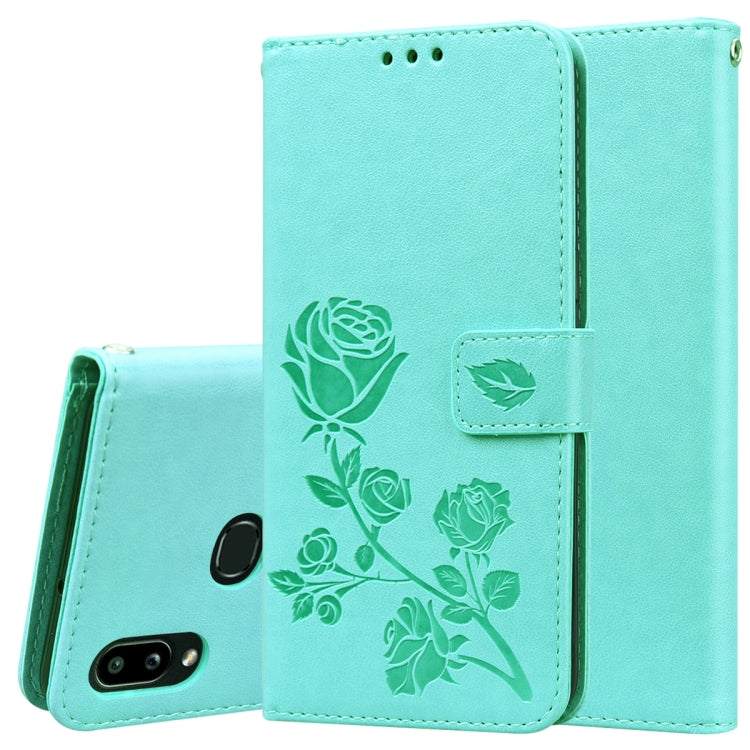 Rose Embossed Horizontal Flip PU Leather Case for Galaxy A10, with Holder & Card Slots & Wallet, For Xiaomi Redmi 8, For Xiaomi Redmi Note 8, For Xiaomi Redmi Note 8 Pro, For Galaxy A10s, For Galaxy A20s