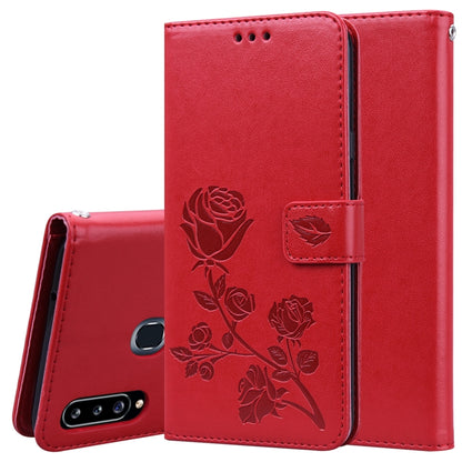 Rose Embossed Horizontal Flip PU Leather Case for Galaxy A10, with Holder & Card Slots & Wallet, For Xiaomi Redmi 8, For Xiaomi Redmi Note 8, For Xiaomi Redmi Note 8 Pro, For Galaxy A10s, For Galaxy A20s