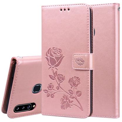 Rose Embossed Horizontal Flip PU Leather Case for Galaxy A10, with Holder & Card Slots & Wallet, For Xiaomi Redmi 8, For Xiaomi Redmi Note 8, For Xiaomi Redmi Note 8 Pro, For Galaxy A10s, For Galaxy A20s