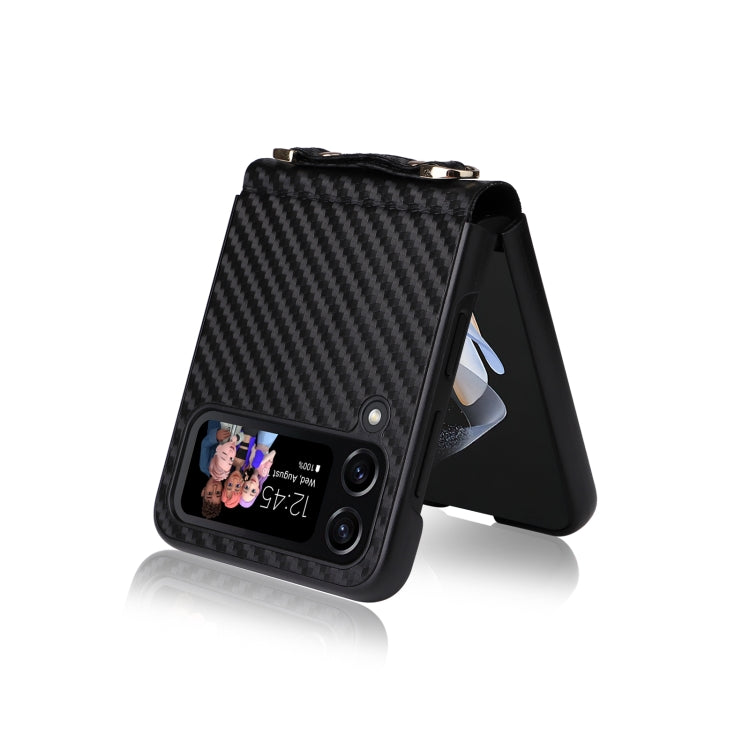 Carbon Fiber Texture Phone Case, For Samsung Galaxy Z Flip3 5G