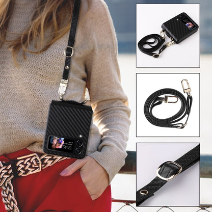 Carbon Fiber Texture Phone Case, For Samsung Galaxy Z Flip3 5G