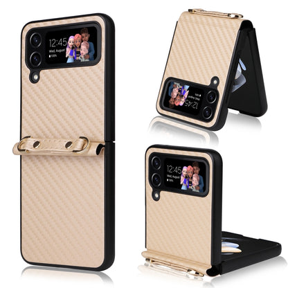 Carbon Fiber Texture Phone Case, For Samsung Galaxy Z Flip3 5G