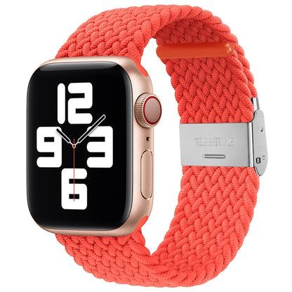 Nylon Braid One Buckle Replacement Watchband For Apple Watch Series, 7 41mm / 6&SE&5&4 40mm / 3&2&1 38mm