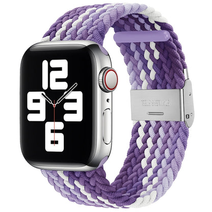 Nylon Braid One Buckle Replacement Watchband For Apple Watch Series, 7 45mm / 6&SE&5&4 44mm / 3&2&1 42mm