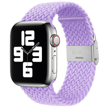 Nylon Braid One Buckle Replacement Watchband For Apple Watch Series, 7 45mm / 6&SE&5&4 44mm / 3&2&1 42mm