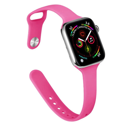 Slimming Silicone Replacement Watchband For Apple Watch Series, 7 41mm / 6&SE&5&4 40mm / 3&2&1 38mm