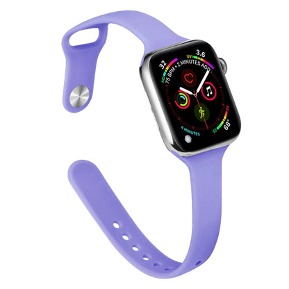 Slimming Silicone Replacement Watchband For Apple Watch Series, 7 41mm / 6&SE&5&4 40mm / 3&2&1 38mm