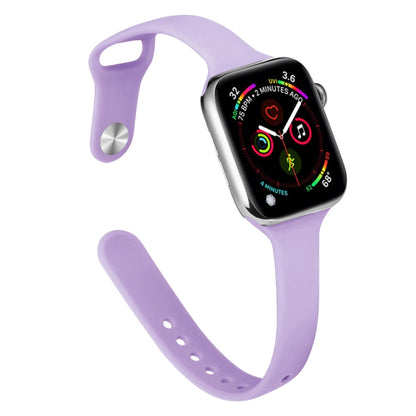 Slimming Silicone Replacement Watchband For Apple Watch Series, 7 41mm / 6&SE&5&4 40mm / 3&2&1 38mm
